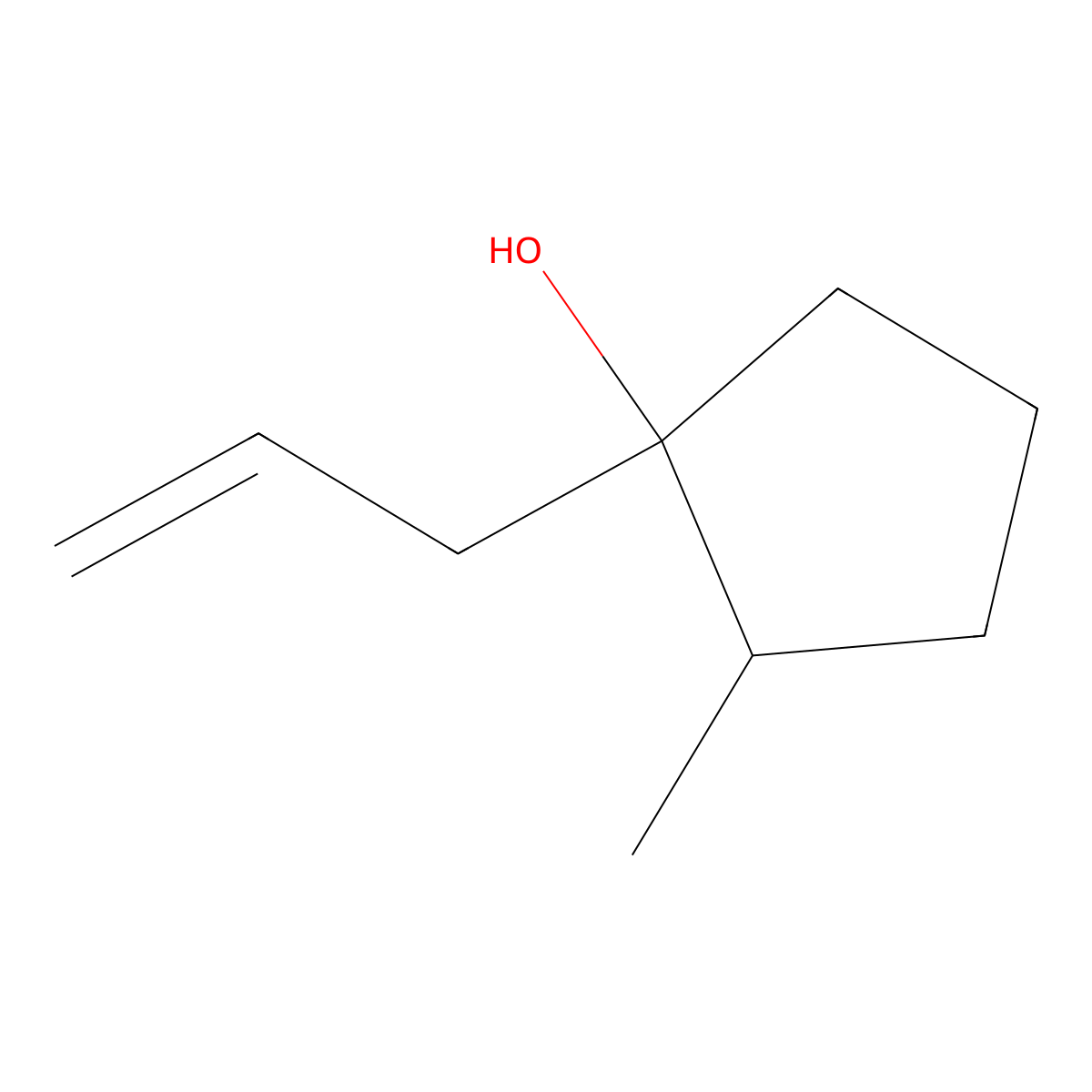 2-Methyl-1-(prop-2-en-1-yl)cyclopentan-1-ol molecular structure, CAS 1509008-76-7