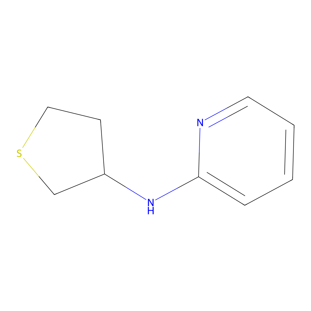 N-(thiolan-3-yl)pyridin-2-amine molecular structure, CAS 1509011-41-9