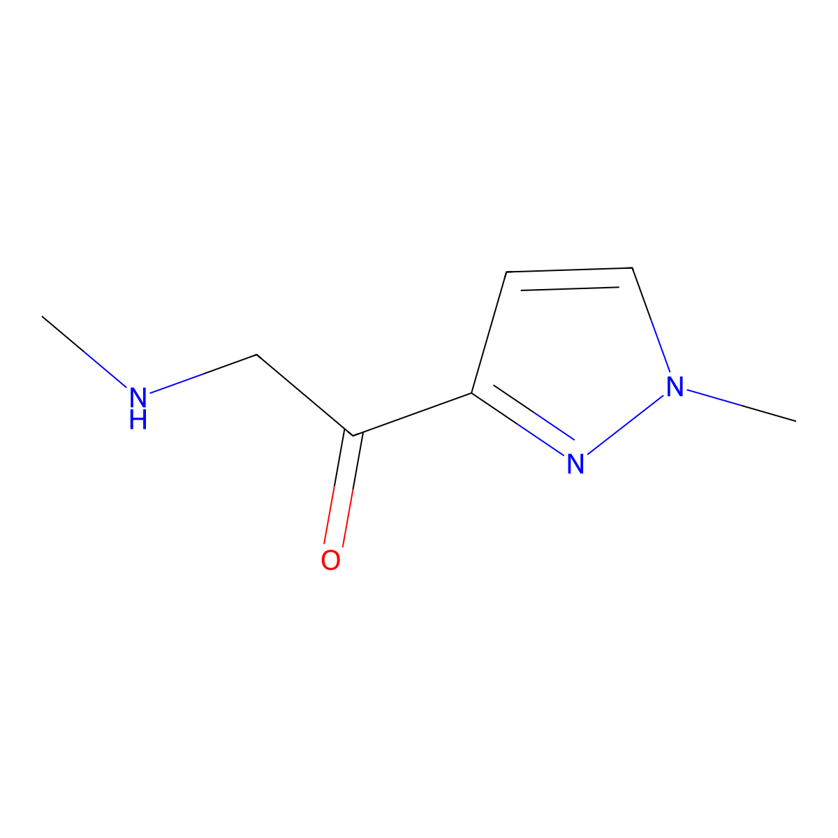 1-(1-Methyl-1H-pyrazol-3-yl)-2-(methylamino)ethan-1-one molecular structure, CAS 1509033-64-0