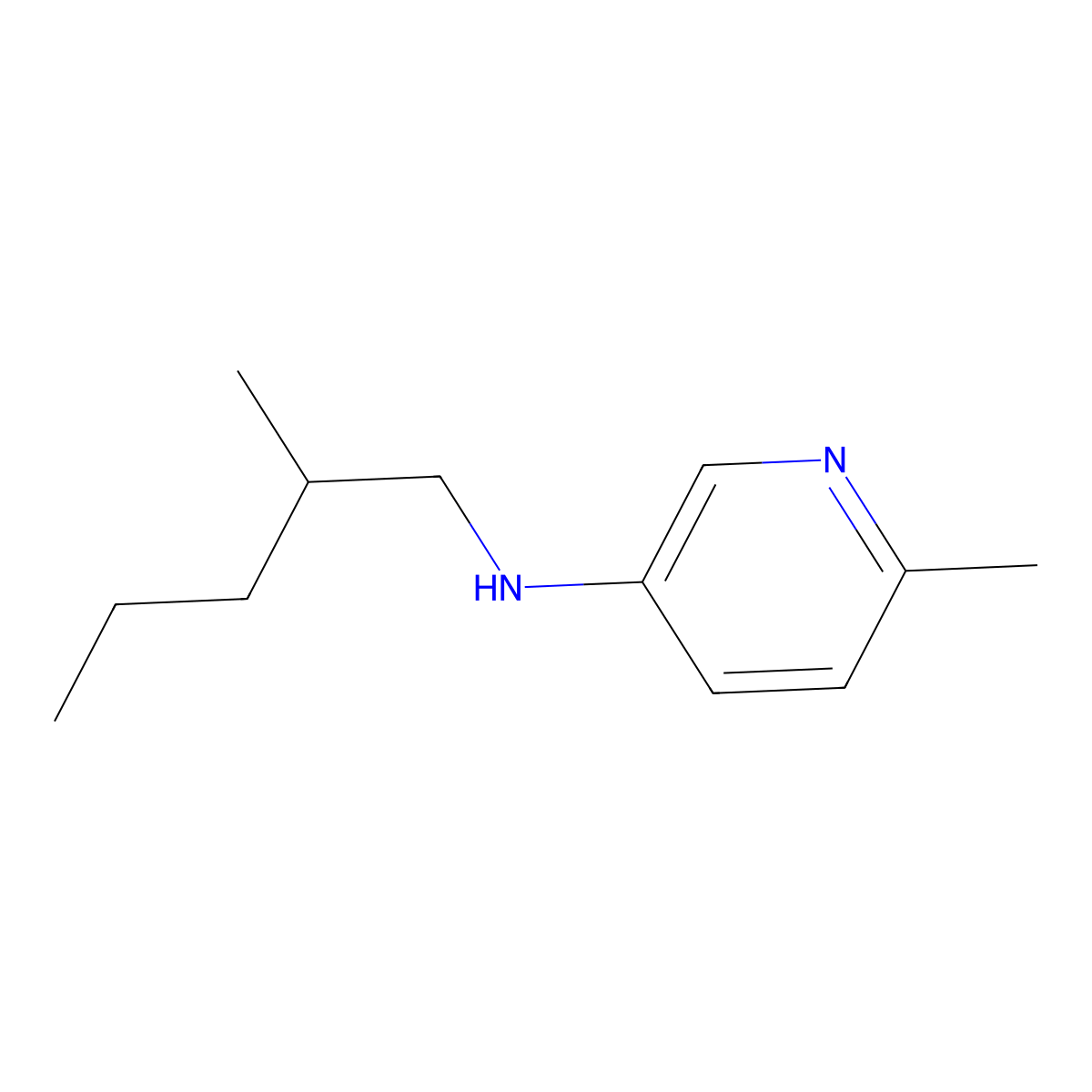 6-Methyl-N-(2-methylpentyl)pyridin-3-amine molecular structure, CAS 1509064-62-3
