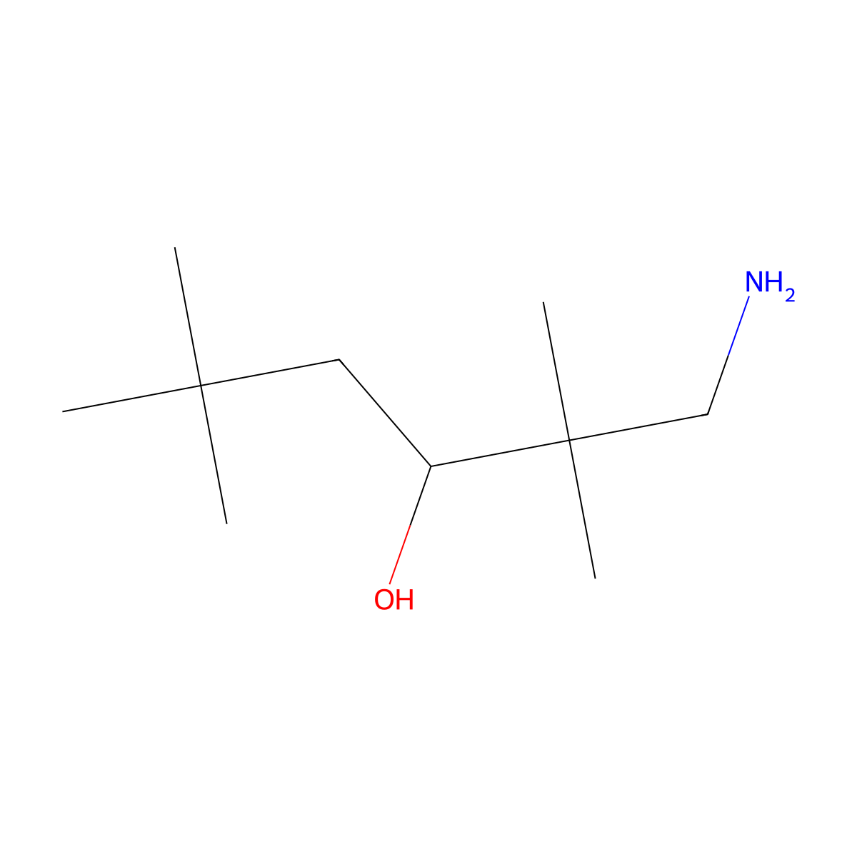 1-Amino-2,2,5,5-tetramethylhexan-3-ol molecular structure, CAS 1509079-04-2