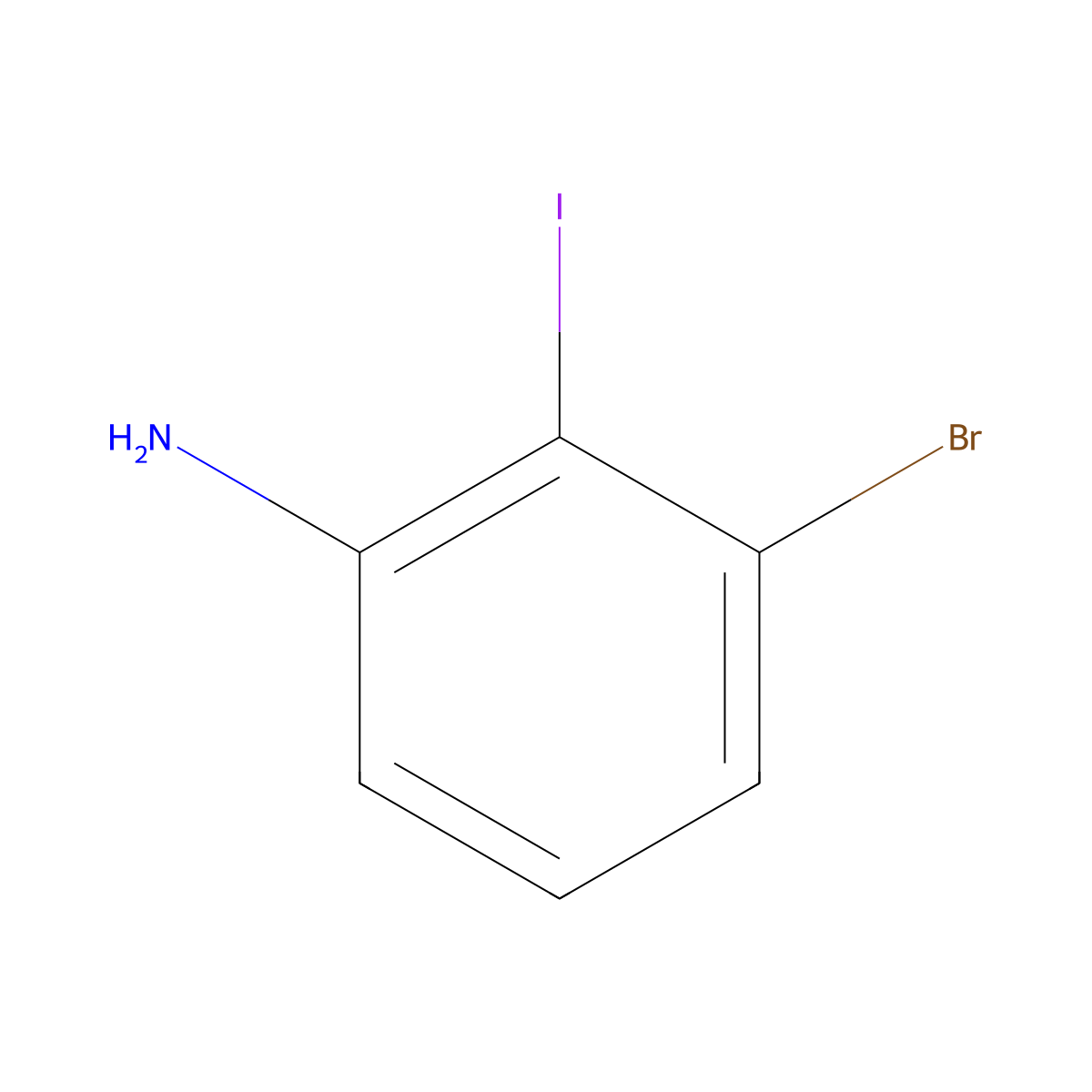 3-Bromo-2-iodoaniline molecular structure, CAS 150908-00-2