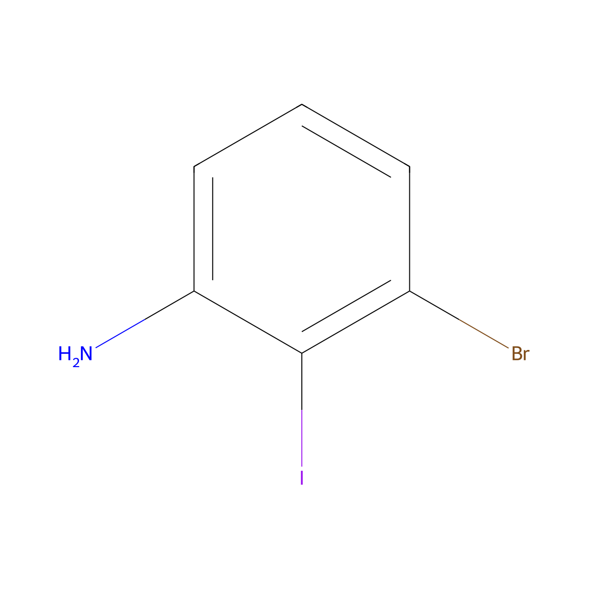 3-Bromo-2-iodoaniline molecular structure, CAS 150908-00-2