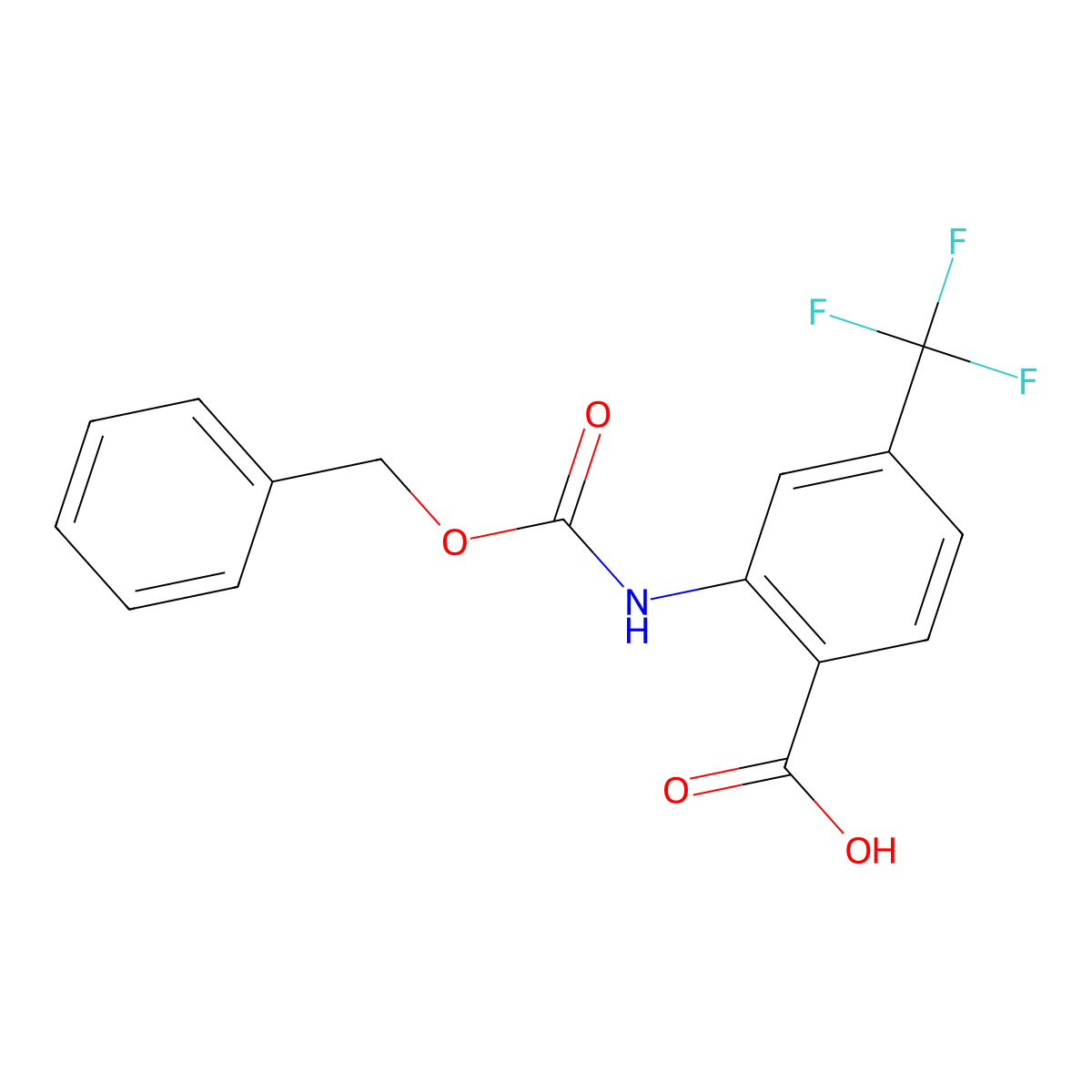 2-(((Benzyloxy)carbonyl)amino)-4-(trifluoromethyl)benzoic acid molecular structure, CAS 1509080-46-9