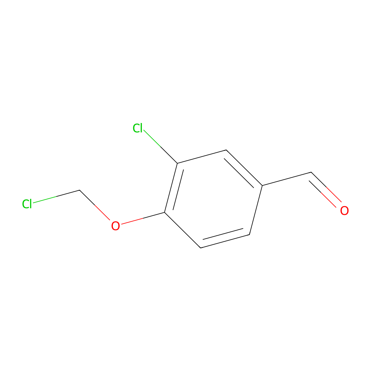 3-Chloro-4-(chloromethoxy)benzaldehyde molecular structure, CAS 1509084-71-2