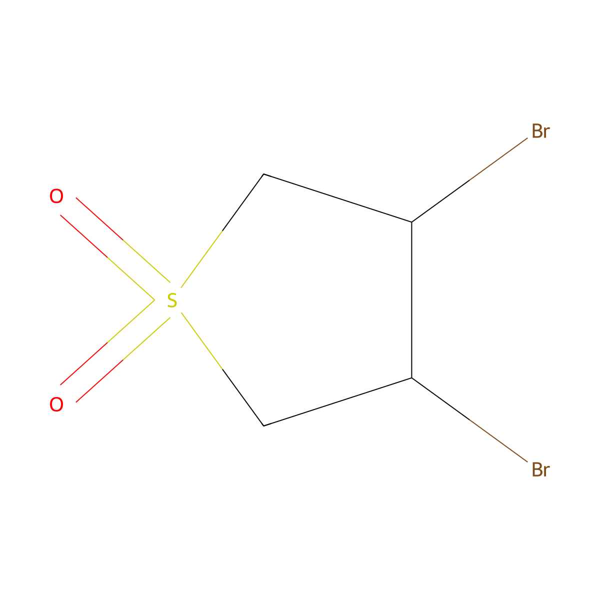 Thiophene, 3,4-dibromotetrahydro-, 1,1-dioxide molecular structure, CAS 15091-30-2
