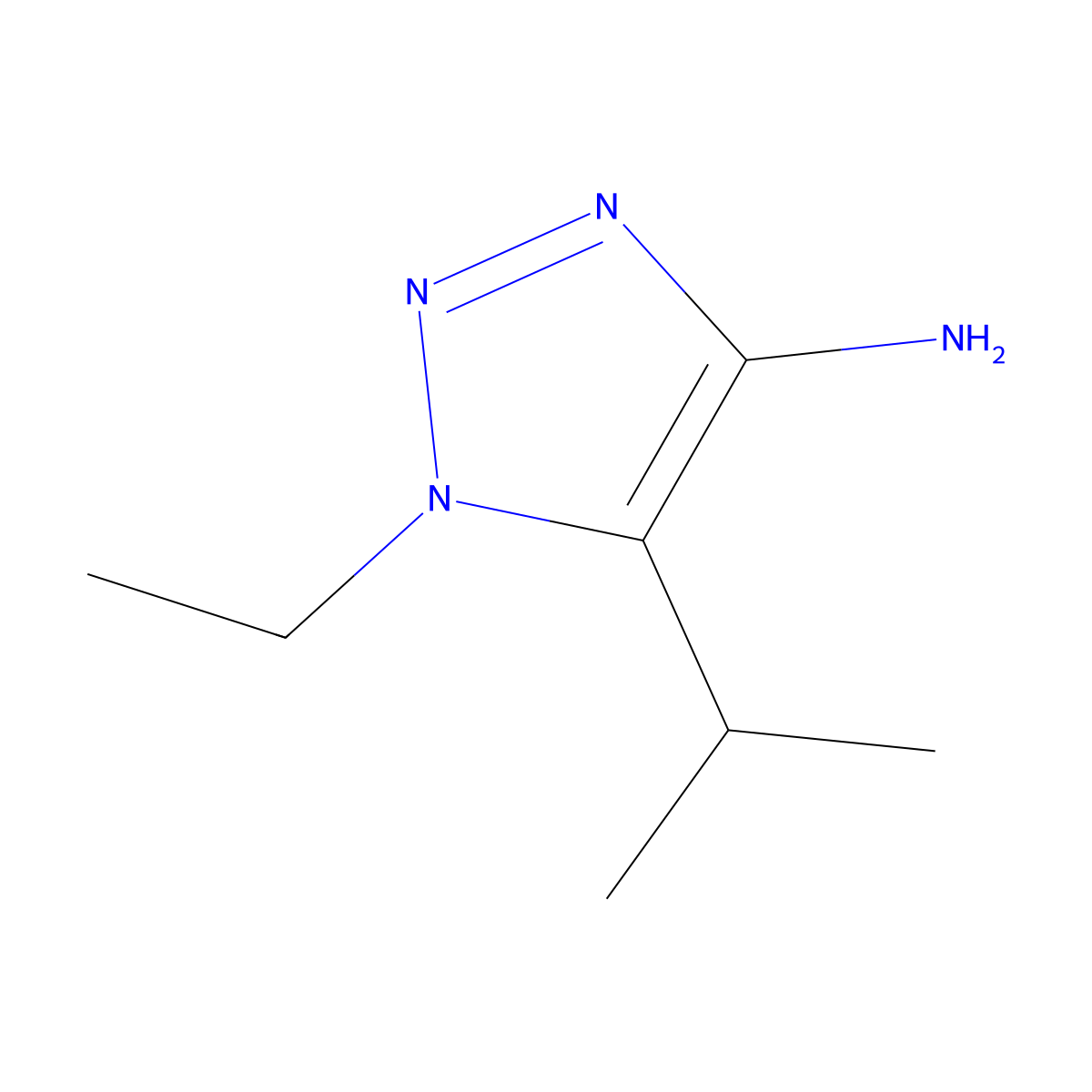 1-ethyl-5-(propan-2-yl)-1H-1,2,3-triazol-4-amine molecular structure, CAS 1509103-72-3