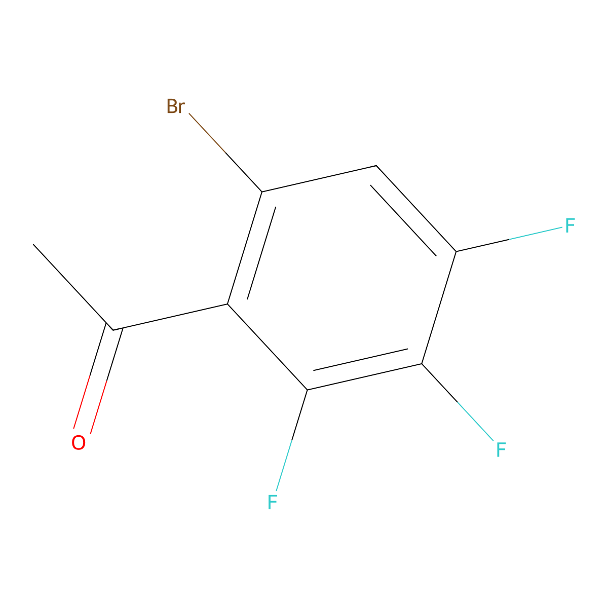 1-(6-Bromo-2,3,4-trifluorophenyl)ethanone molecular structure, CAS 1509119-02-1