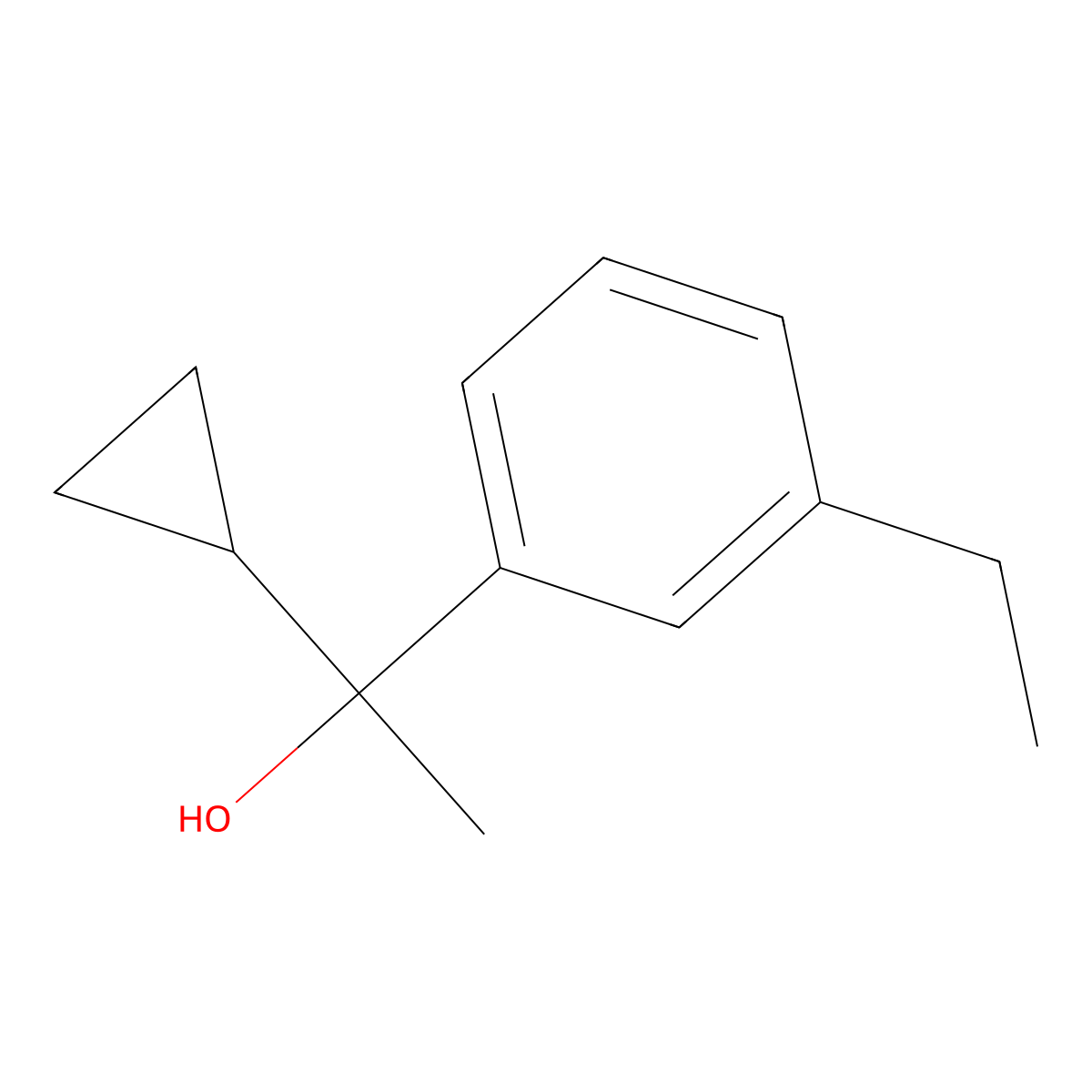 1-Cyclopropyl-1-(3-ethylphenyl)ethanol molecular structure, CAS 1509120-36-8