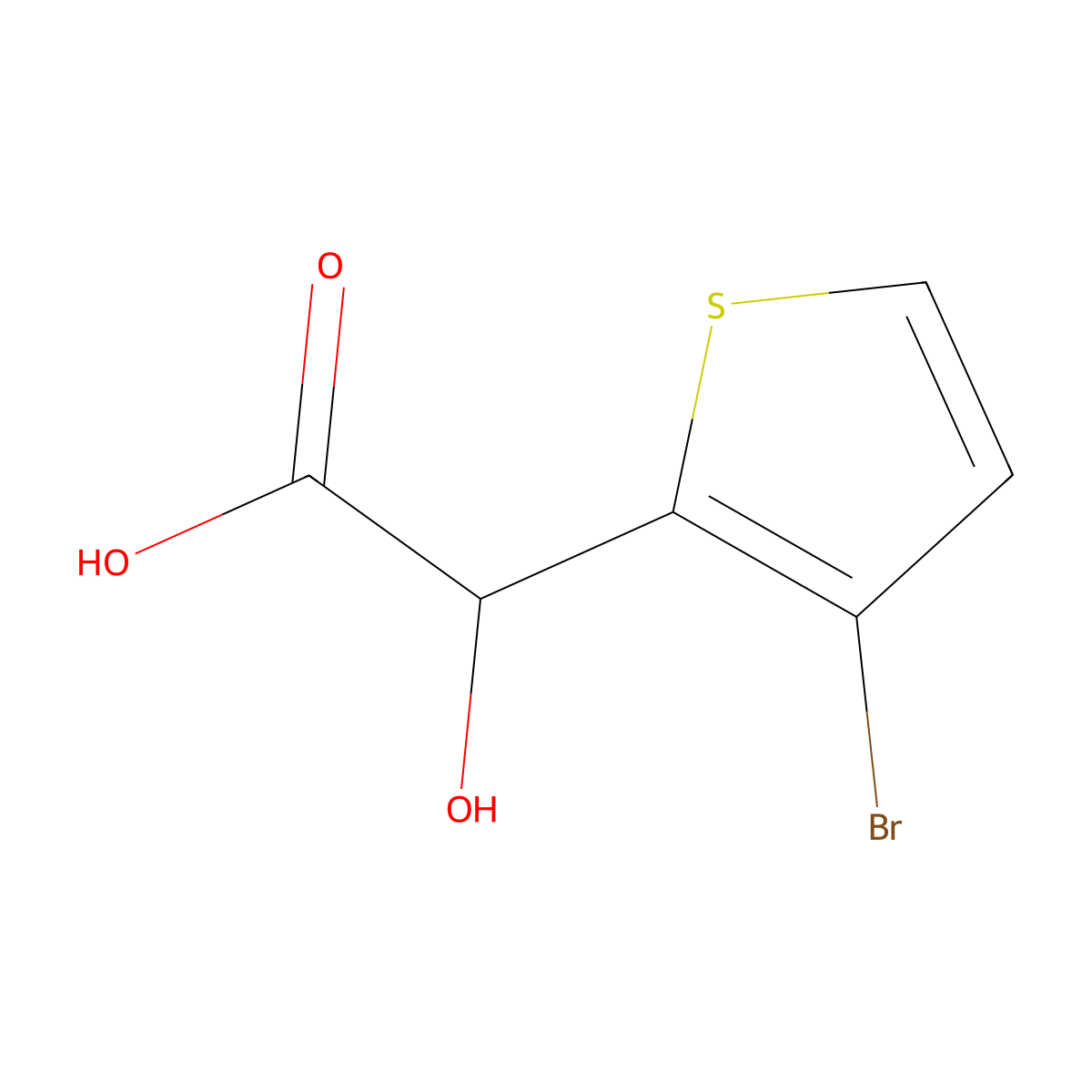 2-(3-Bromothiophen-2-yl)-2-hydroxyacetic acid molecular structure, CAS 1509123-41-4