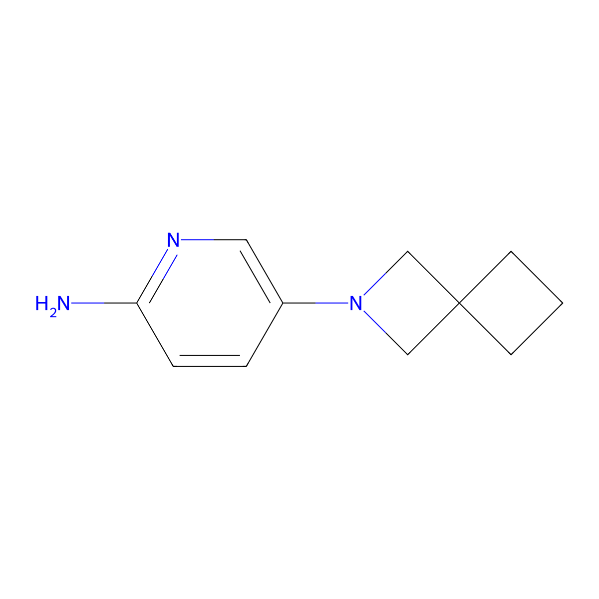 5-{2-Azaspiro[3.3]heptan-2-yl}pyridin-2-amine molecular structure, CAS 1509129-83-2
