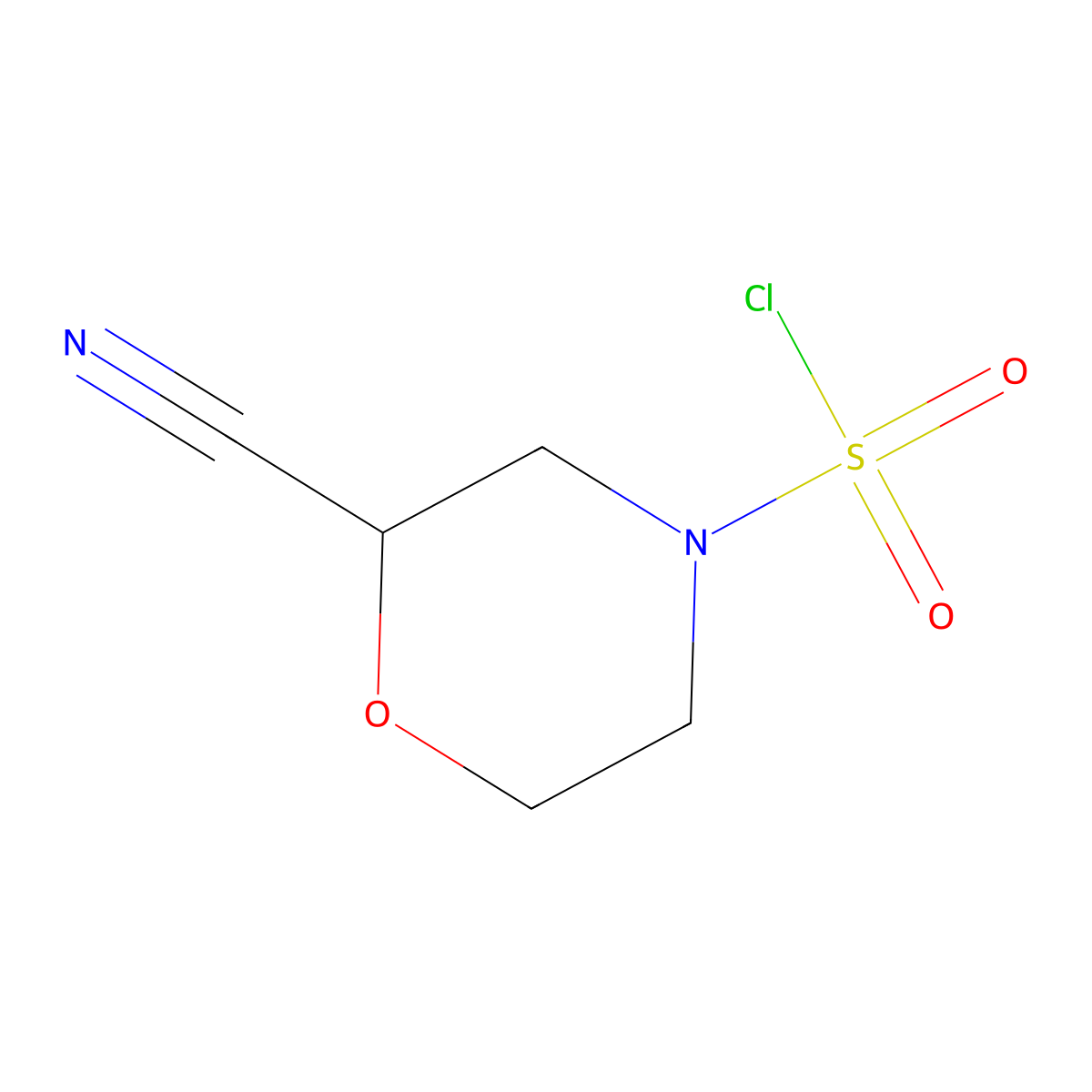 2-Cyanomorpholine-4-sulfonyl chloride molecular structure, CAS 1509146-41-1