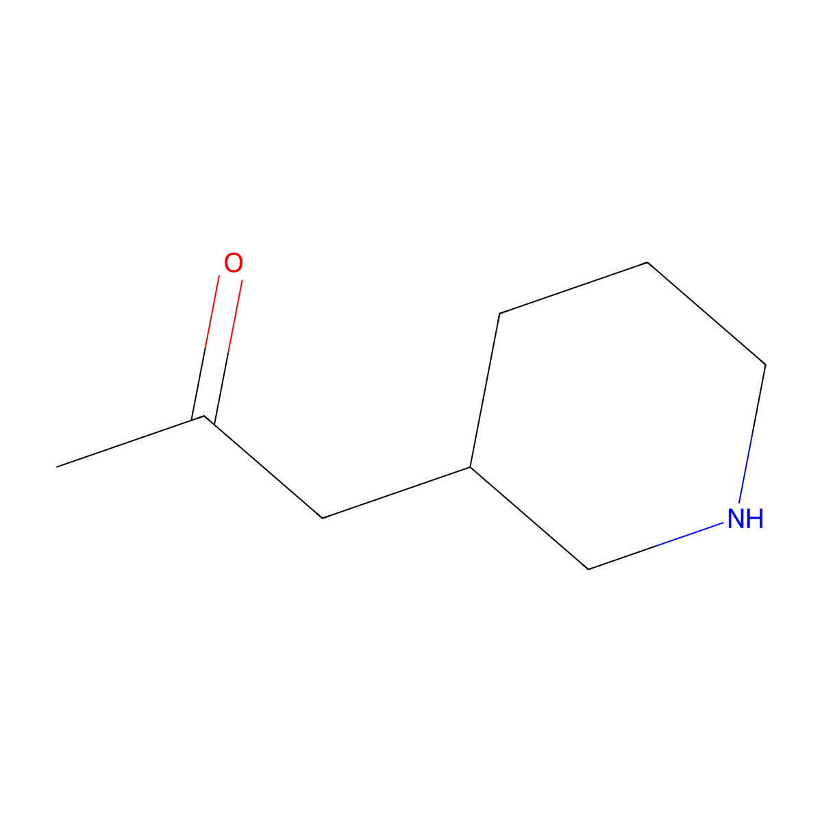 1-(Piperidin-3-yl)propan-2-one molecular structure, CAS 1509148-25-7