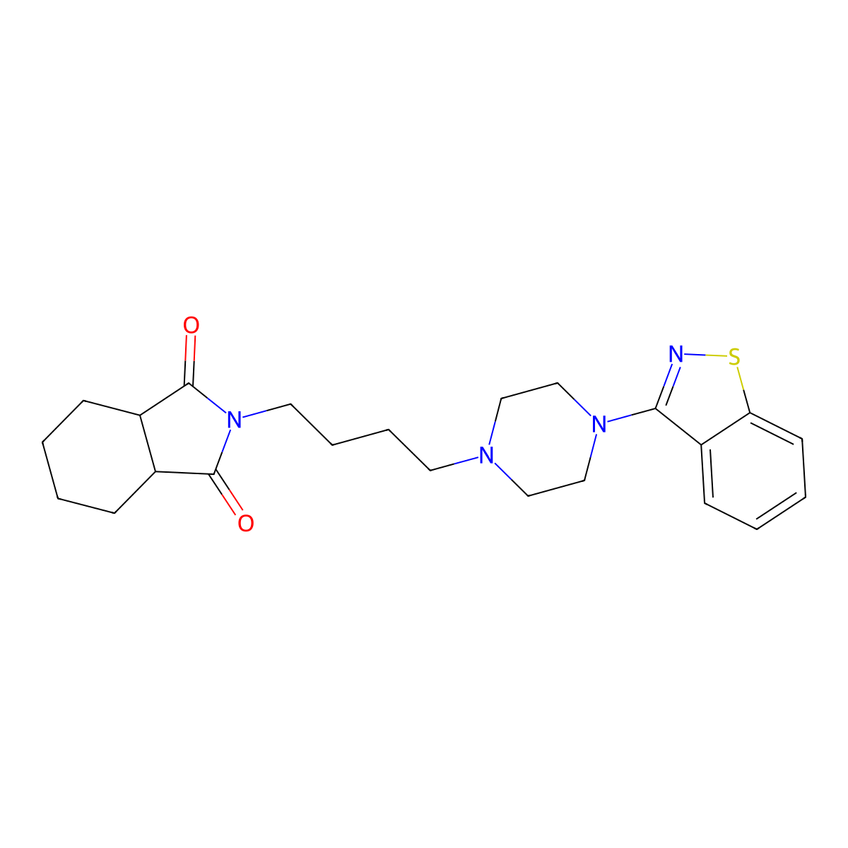 Perospirone molecular structure, CAS 150915-41-6