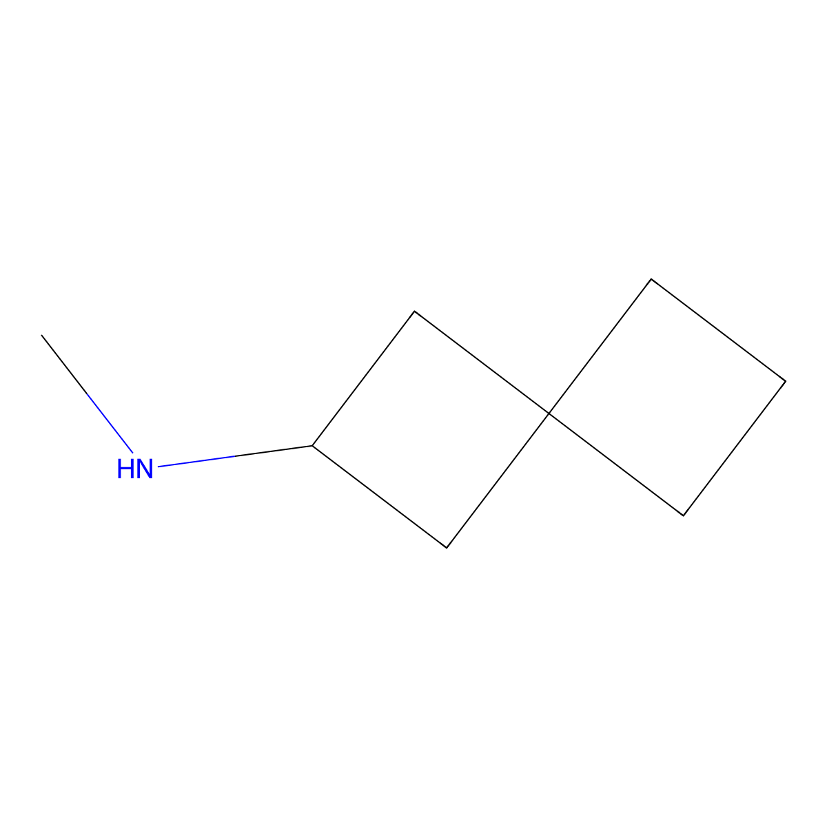 N-methylspiro[3.3]heptan-2-amine molecular structure, CAS 1509152-33-3