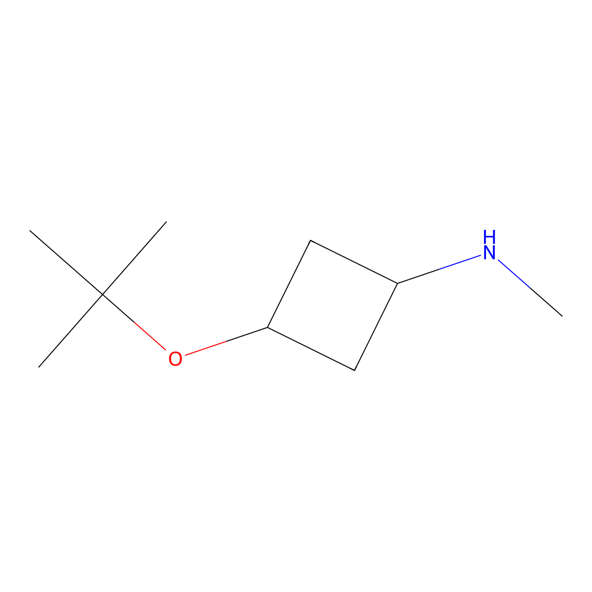 3-(tert-butoxy)-N-methylcyclobutan-1-amine molecular structure, CAS 1509153-06-3