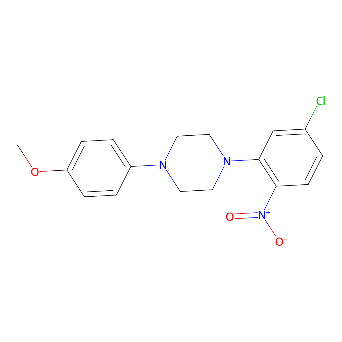 1-(5-Chloro-2-nitrophenyl)-4-(4-methoxyphenyl)piperazine molecular structure, CAS 150916-81-7