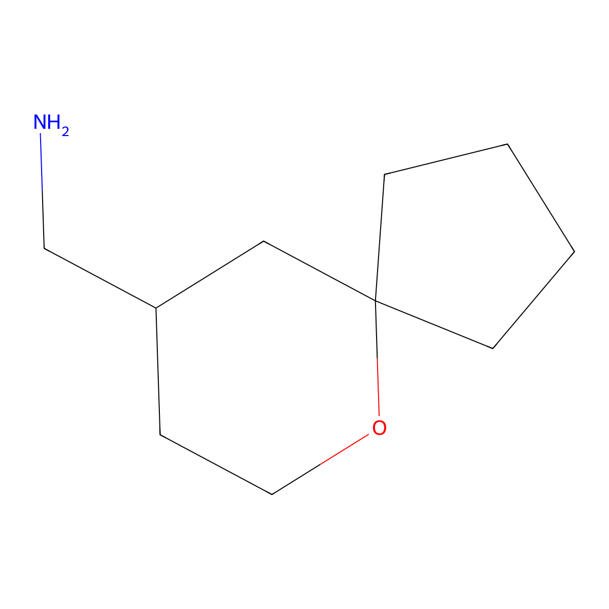 1-{6-Oxaspiro[4.5]decan-9-yl}methanamine molecular structure, CAS 1509166-48-6