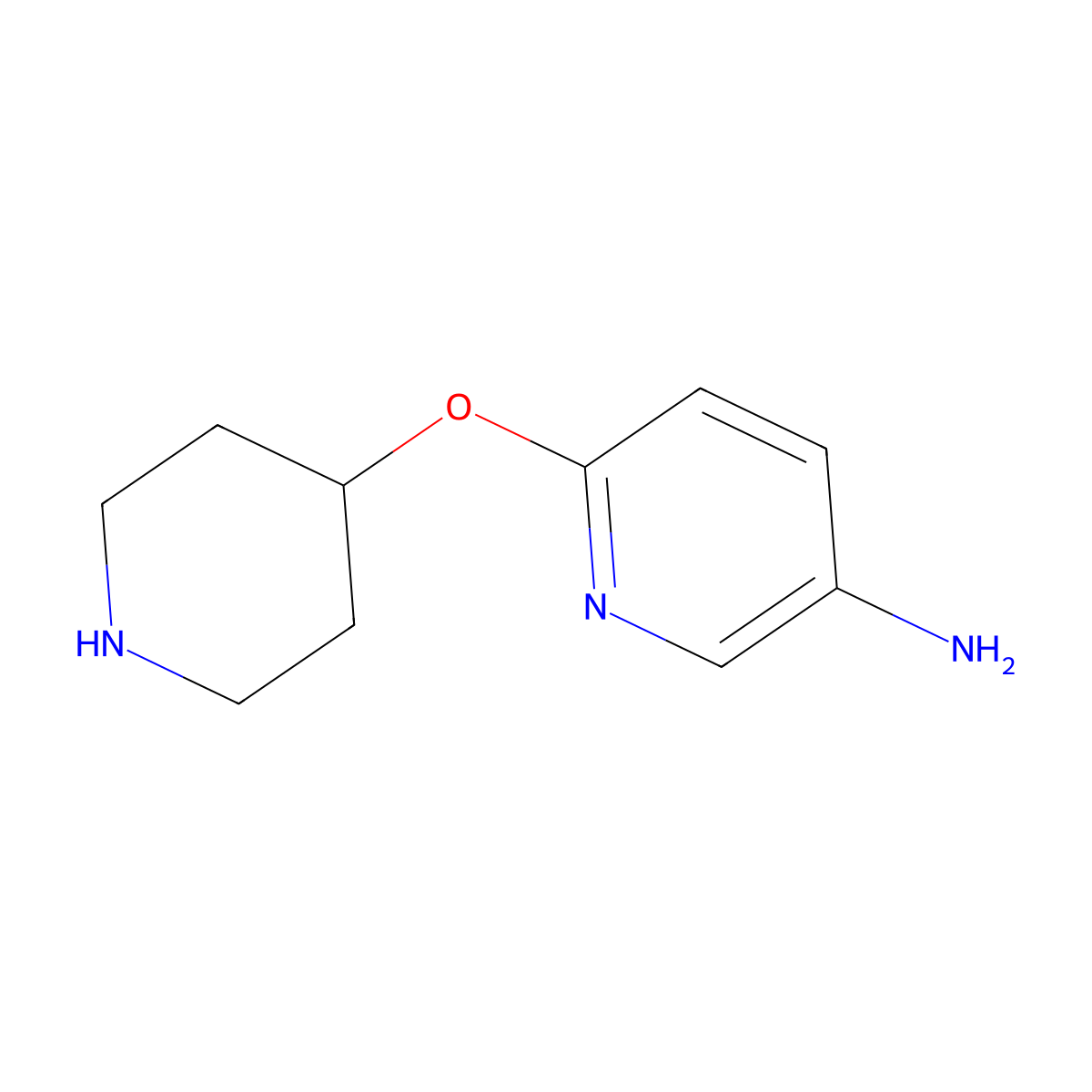 6-(Piperidin-4-yloxy)pyridin-3-amine molecular structure, CAS 1509176-45-7
