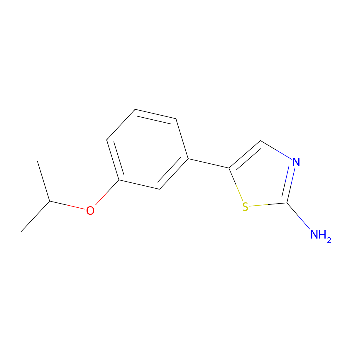 5-(3-Isopropoxyphenyl)thiazol-2-amine molecular structure, CAS 1509193-39-8