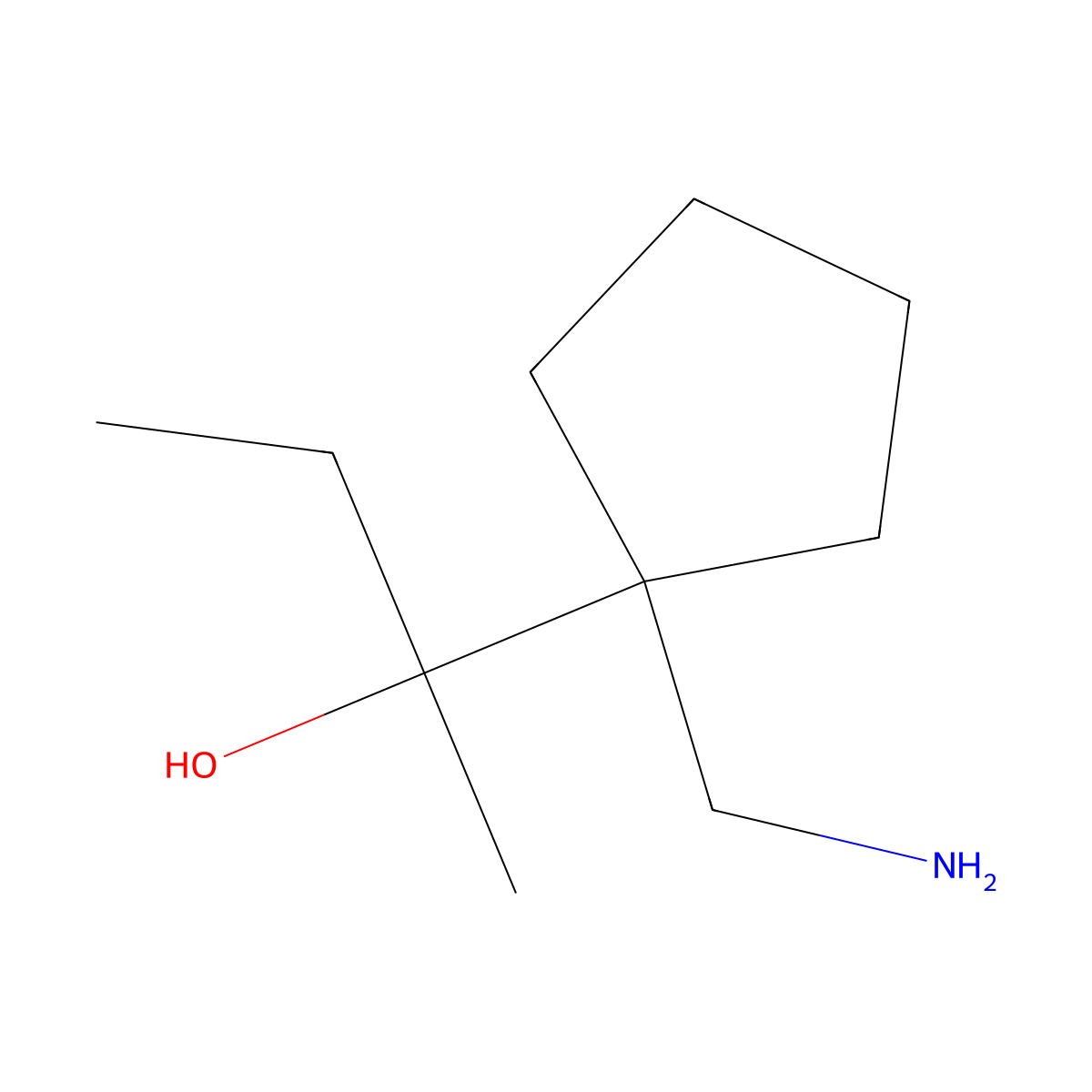 2-[1-(Aminomethyl)cyclopentyl]butan-2-OL molecular structure, CAS 1509221-54-8