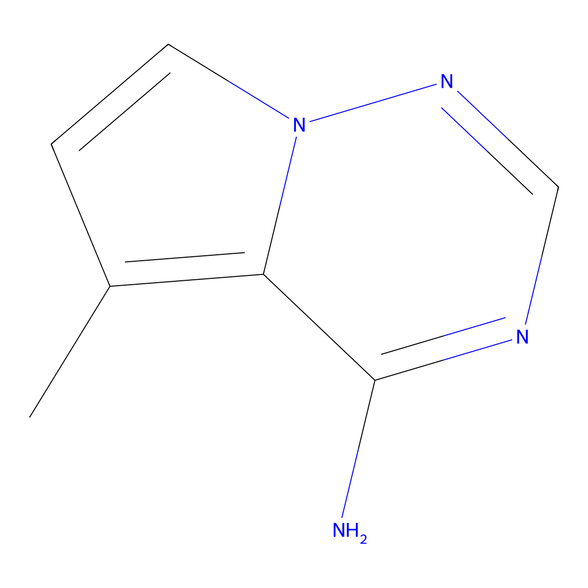 5-Methylpyrrolo[2,1-f][1,2,4]triazin-4-amine molecular structure, CAS 1509231-74-6