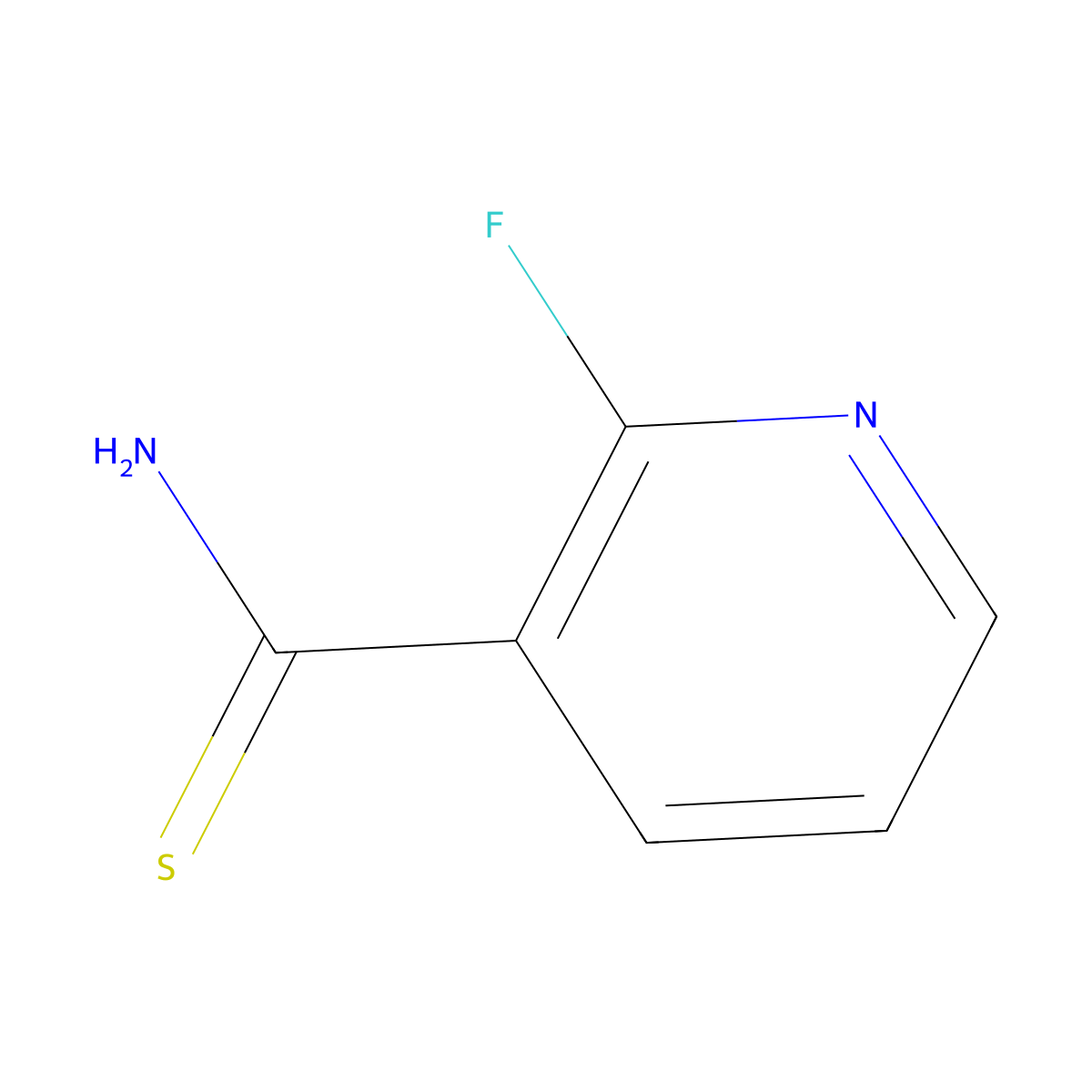 2-Fluoropyridine-3-carbothioamide molecular structure, CAS 1509233-25-3