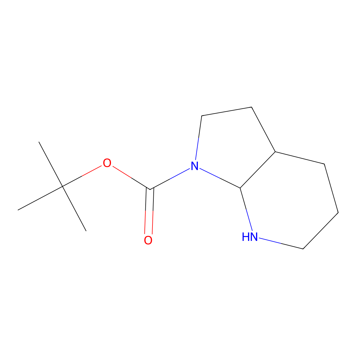 tert-Butyl octahydro-1H-pyrrolo[2,3-b]pyridine-1-carboxylate molecular structure, CAS 1509236-25-2