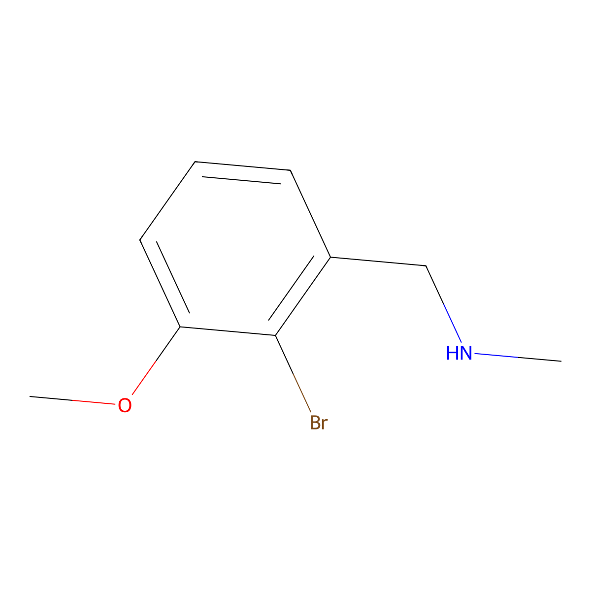[(2-Bromo-3-methoxyphenyl)methyl](methyl)amine molecular structure, CAS 1509239-12-6