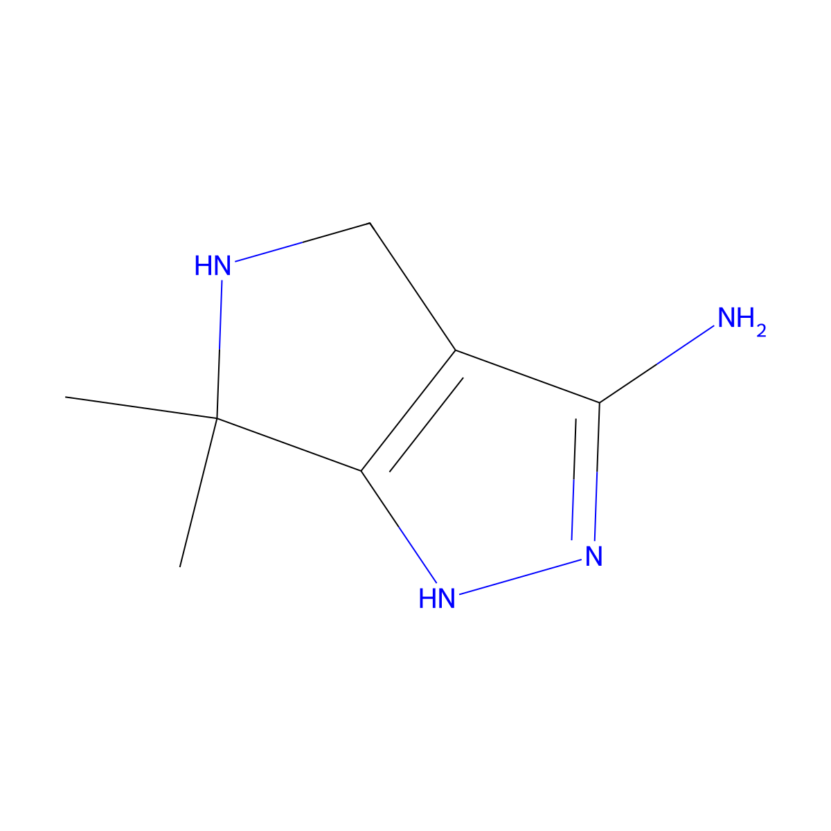 6,6-Dimethyl-1H,4H,5H,6H-pyrrolo[3,4-c]pyrazol-3-amine molecular structure, CAS 1509239-86-4