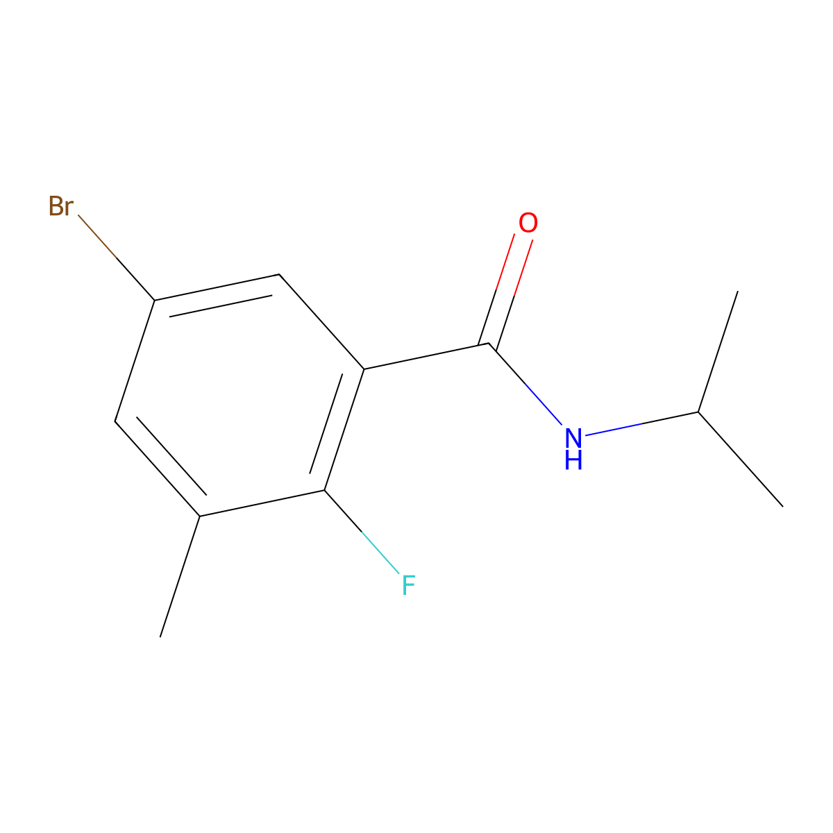 5-Bromo-2-fluoro-N-isopropyl-3-methylbenzamide molecular structure, CAS 1509240-10-1
