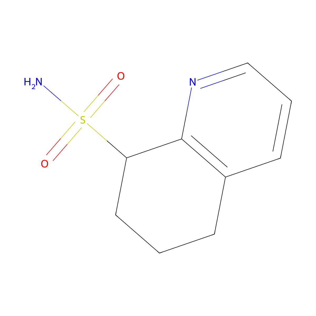 5,6,7,8-Tetrahydroquinoline-8-sulfonamide molecular structure, CAS 1509253-24-0