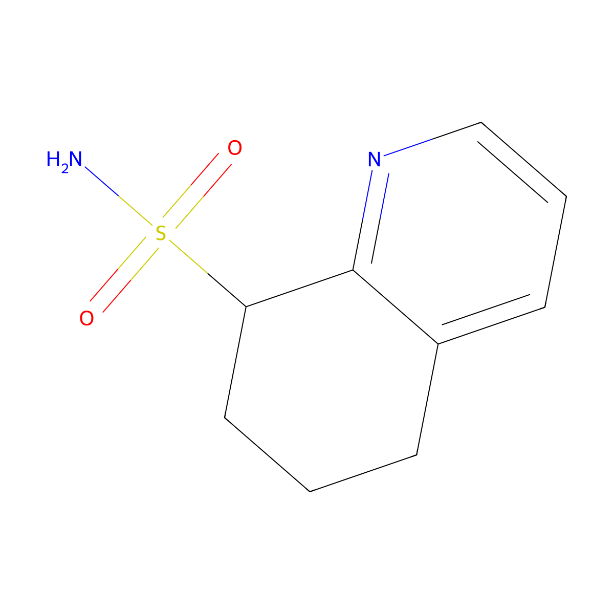 5,6,7,8-Tetrahydroquinoline-8-sulfonamide molecular structure, CAS 1509253-24-0