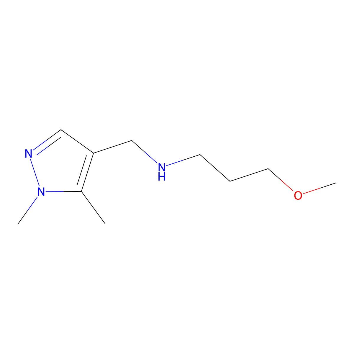 [(1,5-Dimethyl-1H-pyrazol-4-yl)methyl](3-methoxypropyl)amine molecular structure, CAS 1509272-21-2
