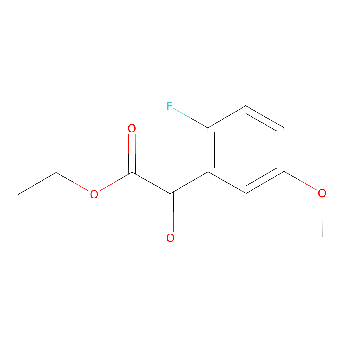 Ethyl 2-(2-fluoro-5-methoxyphenyl)-2-oxoacetate molecular structure, CAS 1509274-70-7