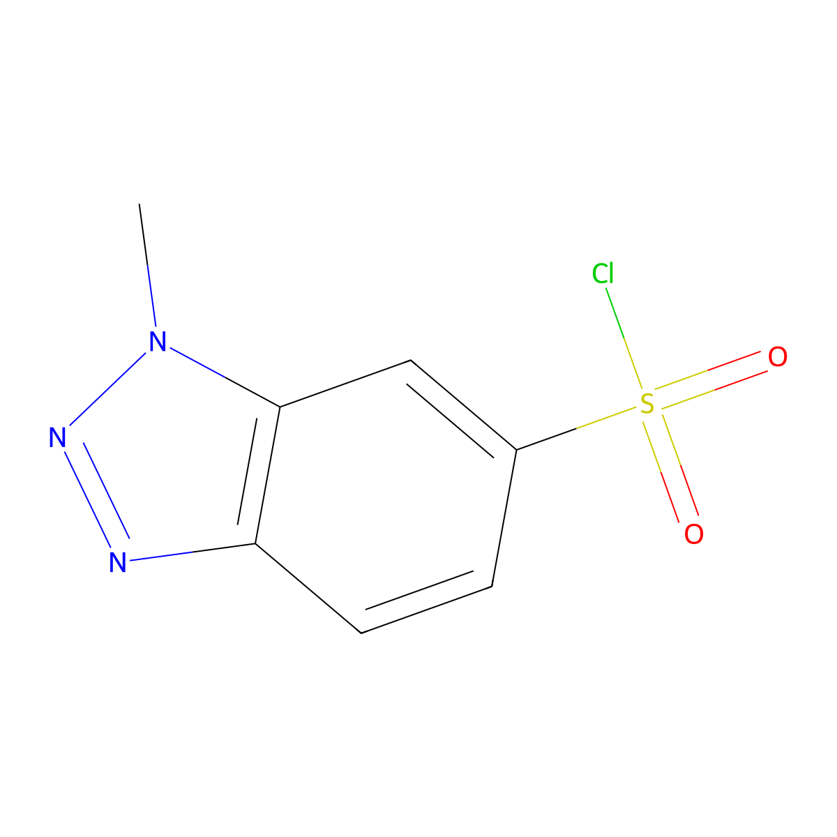 1-methyl-1H-1,2,3-benzotriazole-6-sulfonyl chloride molecular structure, CAS 1509279-99-5