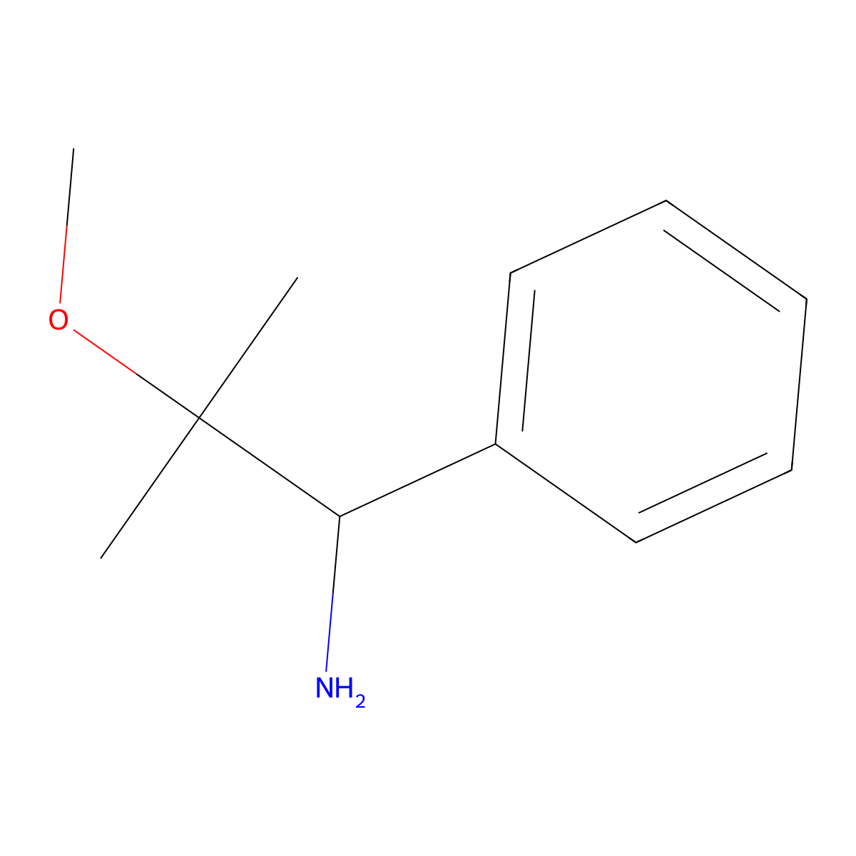 2-Methoxy-2-methyl-1-phenylpropan-1-amine molecular structure, CAS 1509295-06-0