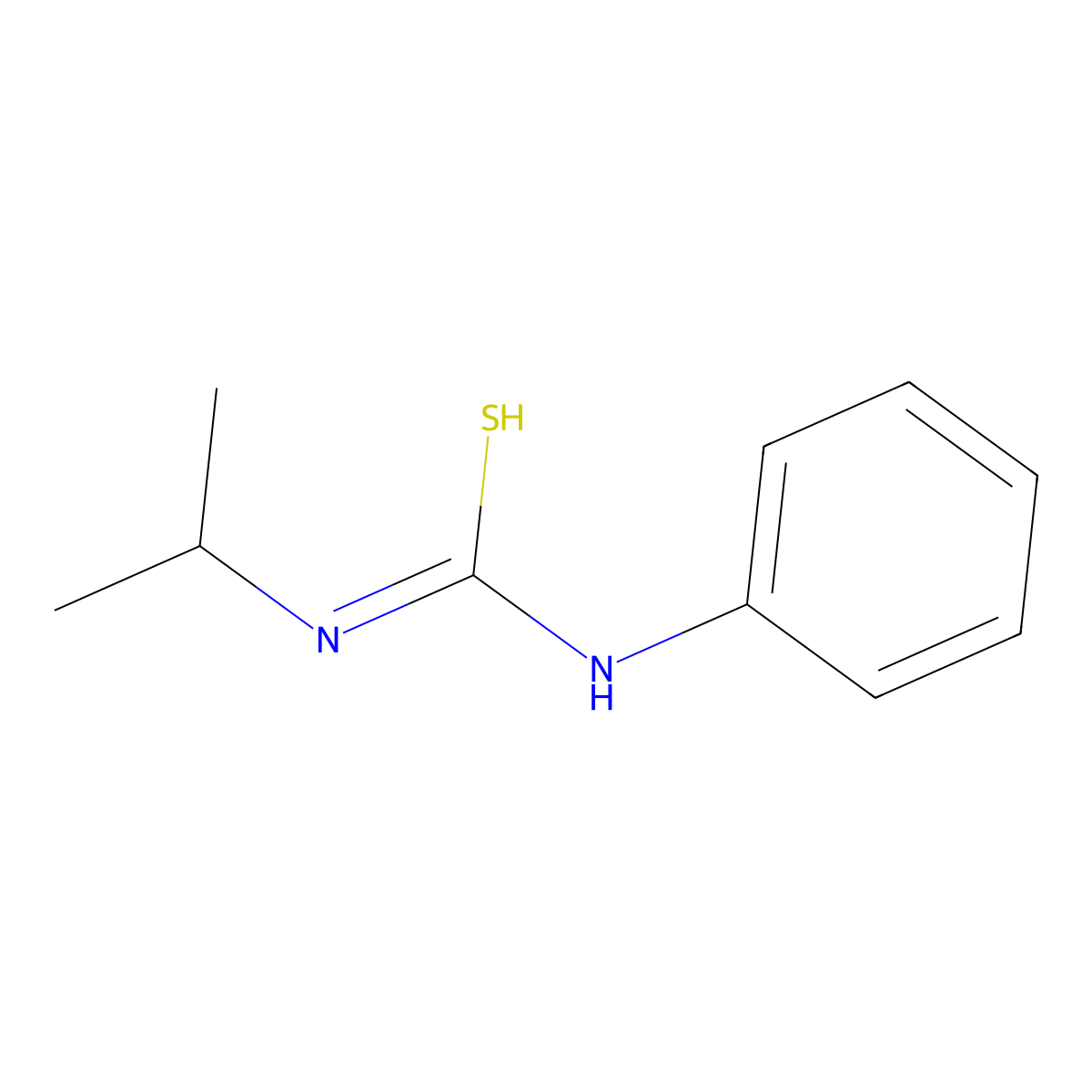 N-phenyl-N'-propan-2-ylcarbamimidothioic acid molecular structure, CAS 15093-36-4