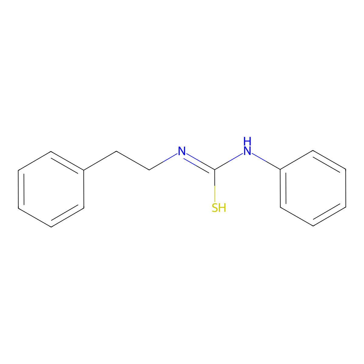 N-phenyl-N'-(2-phenylethyl)carbamimidothioic acid molecular structure, CAS 15093-42-2