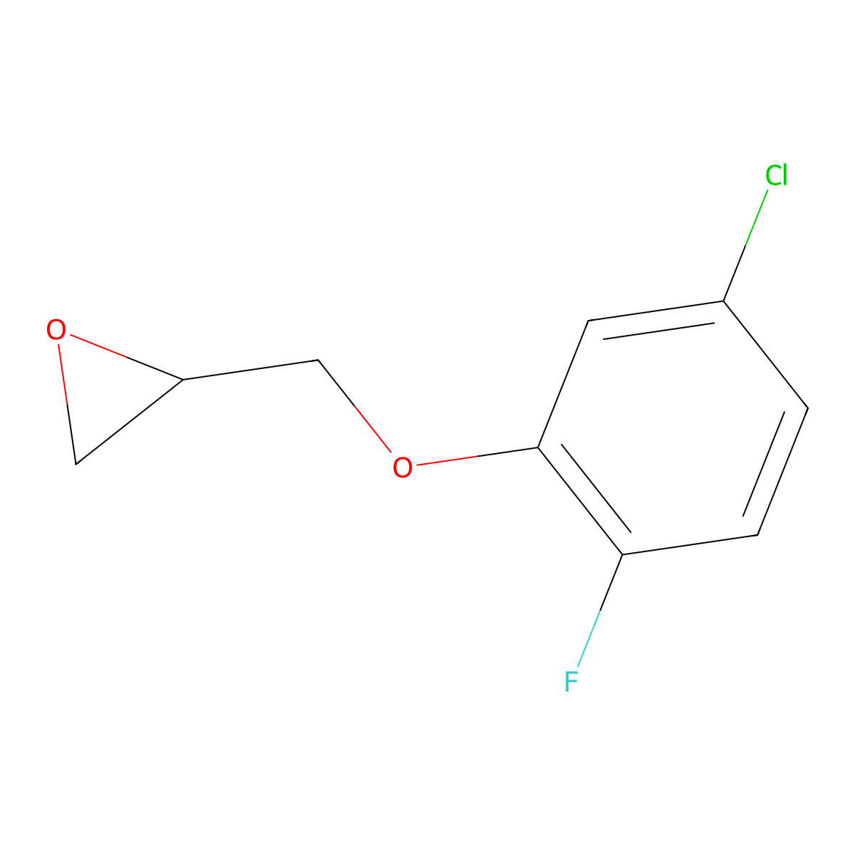 2-[(5-Chloro-2-fluorophenoxy)methyl]oxirane molecular structure, CAS 1509319-86-1