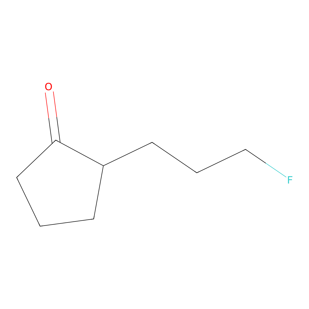 2-(3-Fluoropropyl)cyclopentan-1-one molecular structure, CAS 1509324-95-1