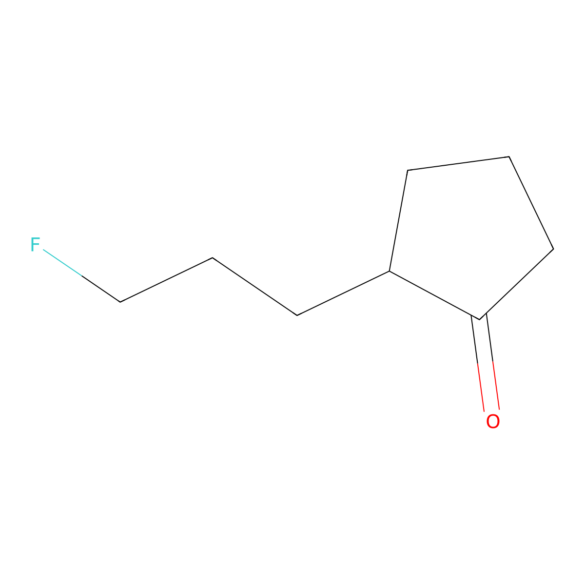 2-(3-Fluoropropyl)cyclopentan-1-one molecular structure, CAS 1509324-95-1