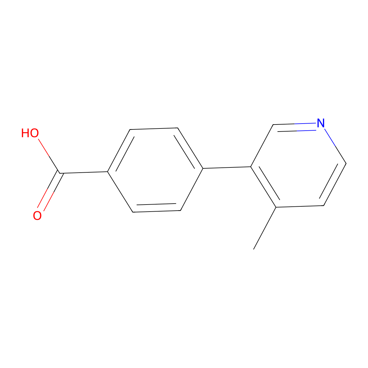 4-(4-Methylpyridin-3-yl)benzoic acid molecular structure, CAS 1509329-28-5