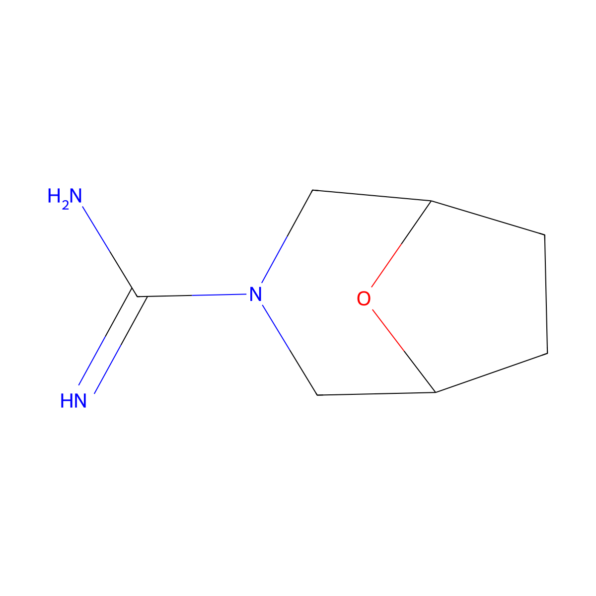 8-Oxa-3-azabicyclo[3.2.1]octane-3-carboximidamide molecular structure, CAS 1509349-76-1