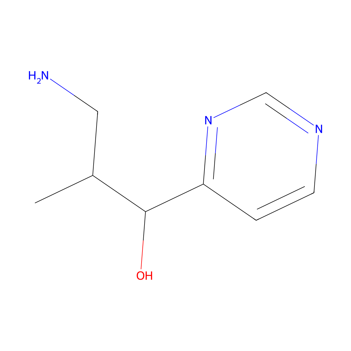 3-Amino-2-methyl-1-(pyrimidin-4-yl)propan-1-ol molecular structure, CAS 1509353-44-9