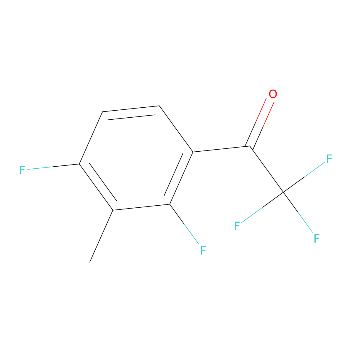 1-(2,4-Difluoro-3-methylphenyl)-2,2,2-trifluoroethanone molecular structure, CAS 1509358-05-7
