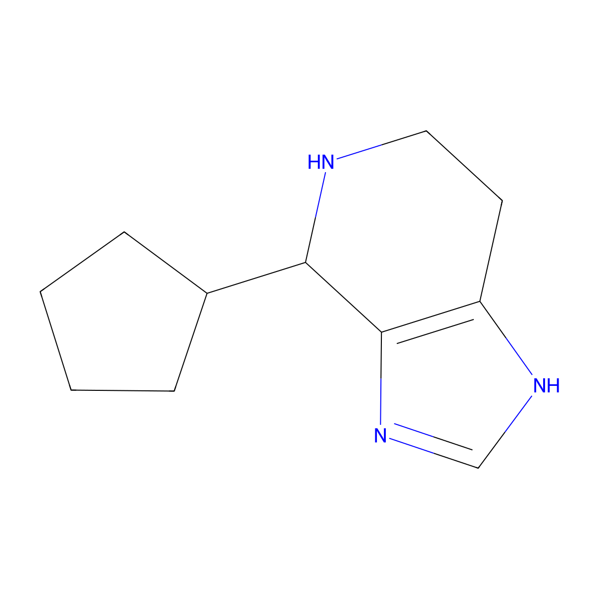 4-Cyclopentyl-3H,4H,5H,6H,7H-imidazo[4,5-C]pyridine molecular structure, CAS 1509360-51-3