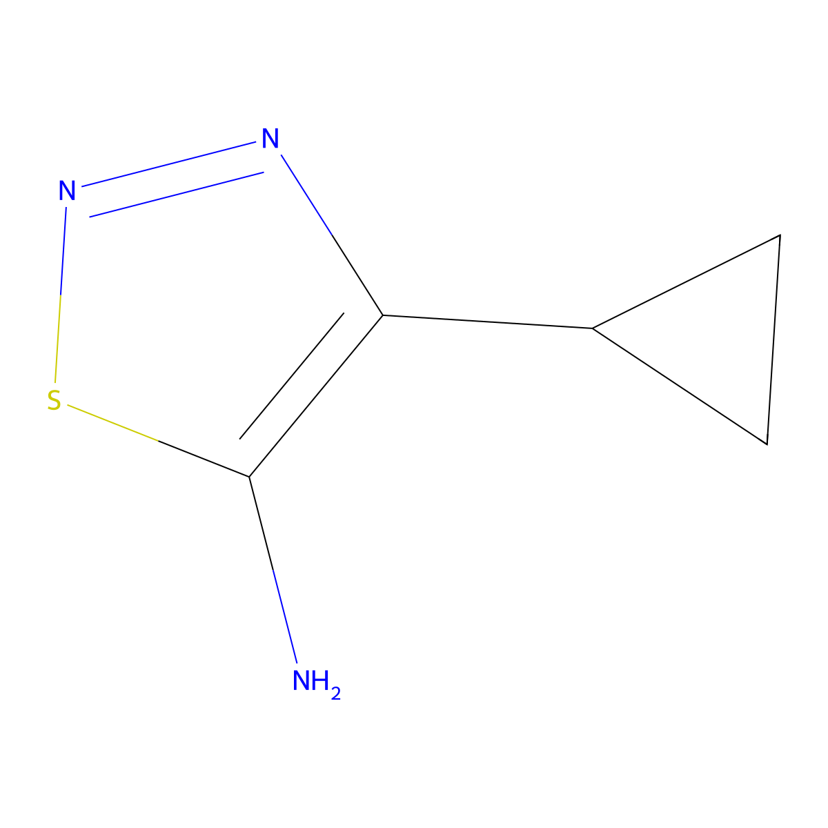 4-Cyclopropyl-1,2,3-thiadiazol-5-amine molecular structure, CAS 1509380-75-9