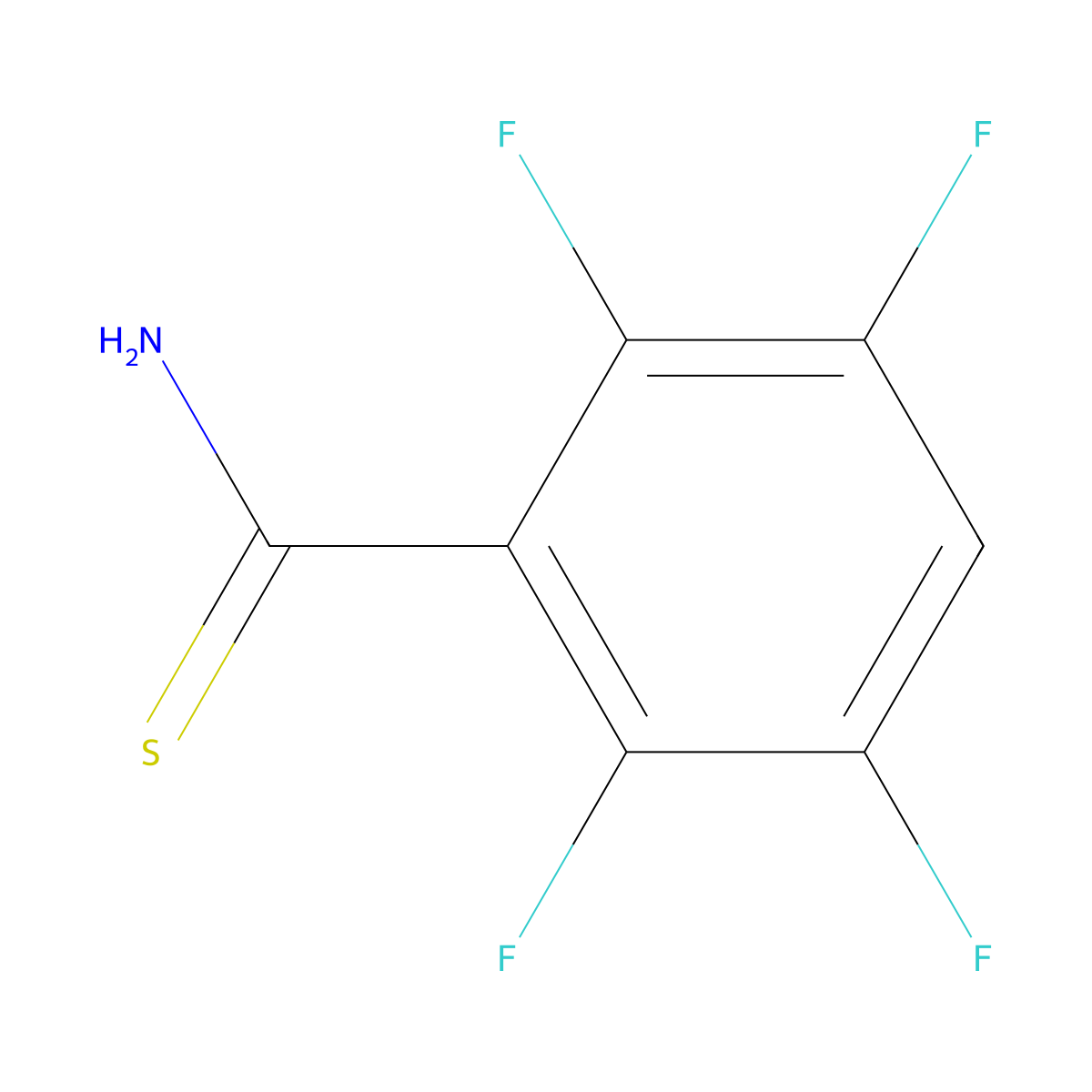 2,3,5,6-Tetrafluorobenzene-1-carbothioamide molecular structure, CAS 1509382-04-0