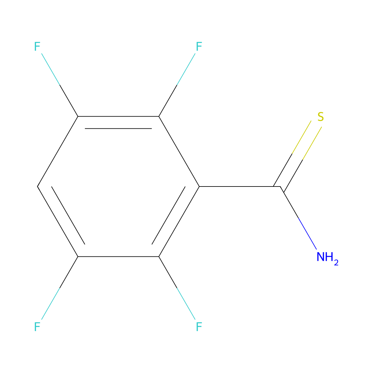 2,3,5,6-Tetrafluorobenzene-1-carbothioamide molecular structure, CAS 1509382-04-0